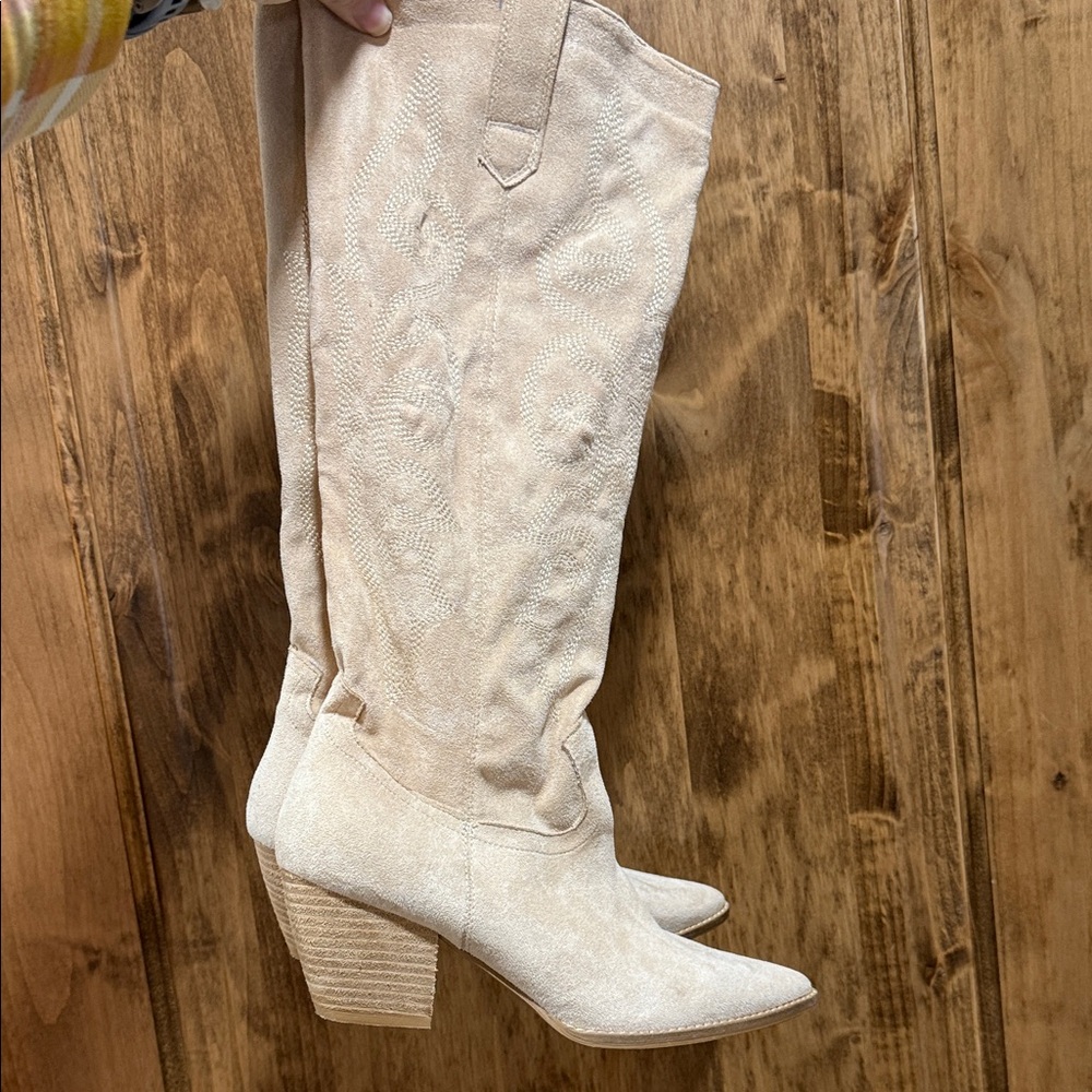 CCOCCI Light Tan Heeled Boots